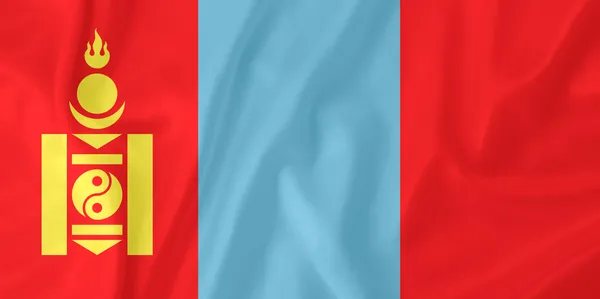 Mongoliet flagga — Stockfoto