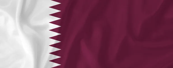 Qatar flag — Stock Photo, Image