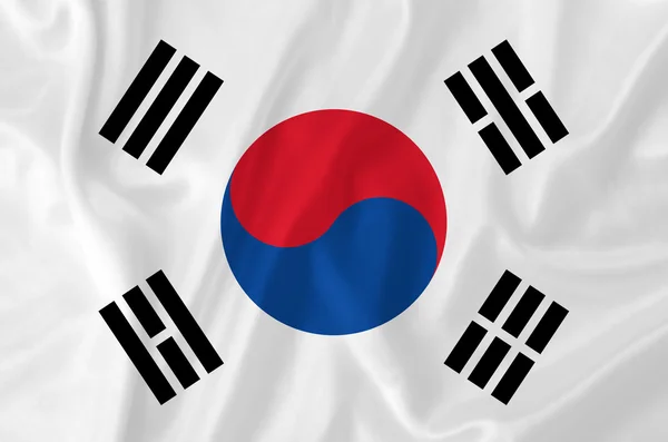 Südkoreanische Flagge — Stockfoto