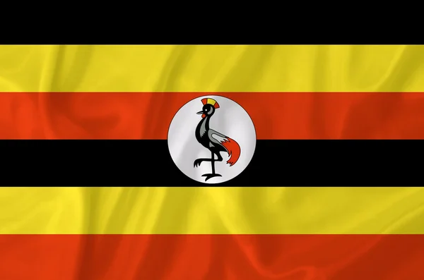 Uganda zászló — Stock Fotó