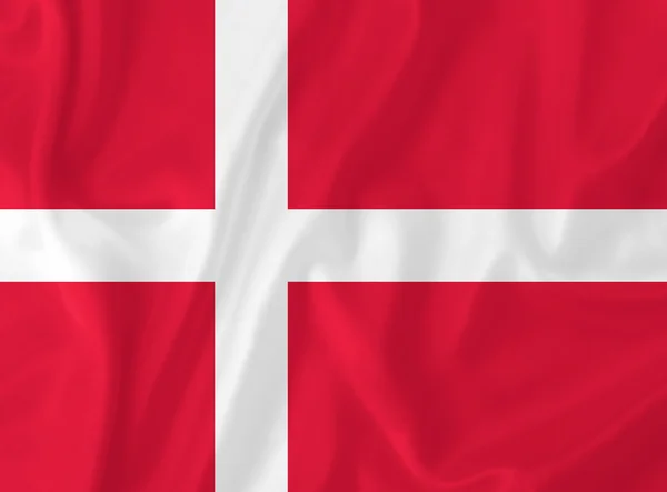 Vlajka Dánsko — Stock fotografie