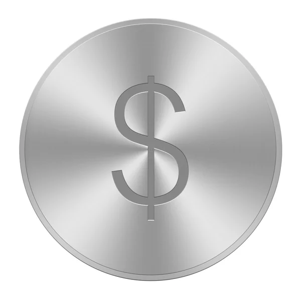 USD on aluminium button — Stock Photo, Image