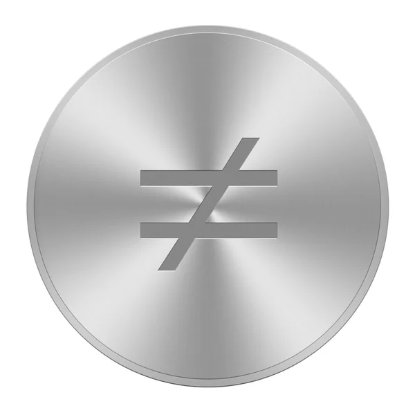 Strikeout power on aluminium button — Stock Photo, Image