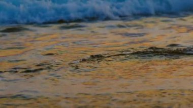Nice sea view with waves. Selective focus.