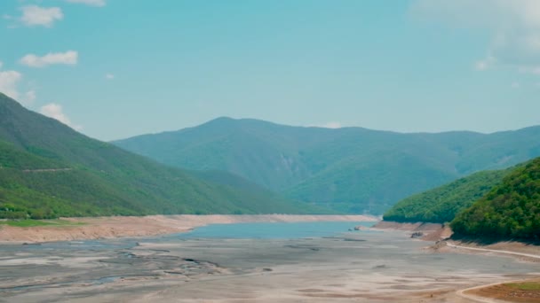 Suchá Řeka Horách Selektivní Soustředění Nature — Stock video