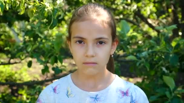 Oekraïense Vlag Getekend Handen Van Het Kind Selectieve Focus Zomer — Stockvideo