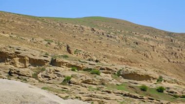 Uplistsikhe Georgia kayalıklarında bir şehir. Seçici odaklanma. Doğa.