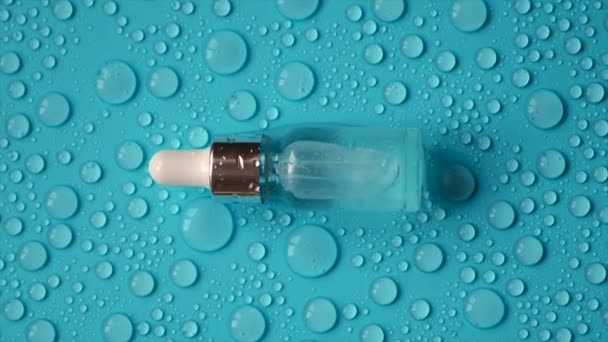 Hyaluronic Acid Background Water Drops Selective Focus Spa — Video Stock