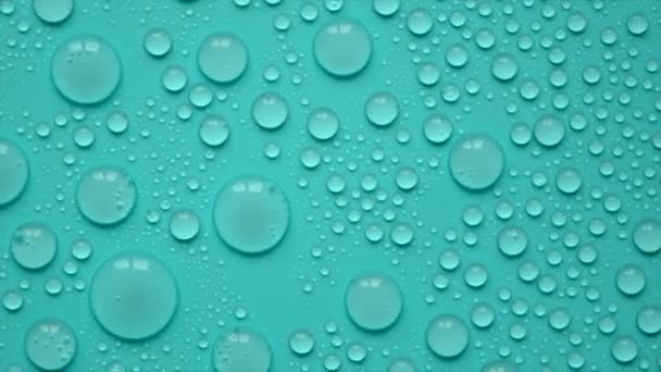 Water Drops Moisturizing Cosmetic Background Hyaluronic Acid Selective Focus Spa — Video Stock