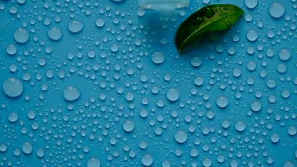 Hyaluronic Acid Background Water Drops Selective Focus Spa — Αρχείο Βίντεο