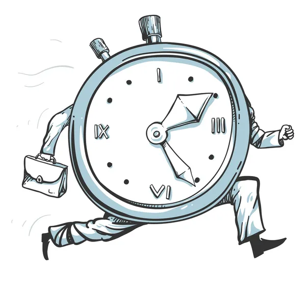 Reloj se queda sin tiempo — Vector de stock