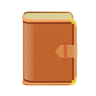 Leather-bound book clipart