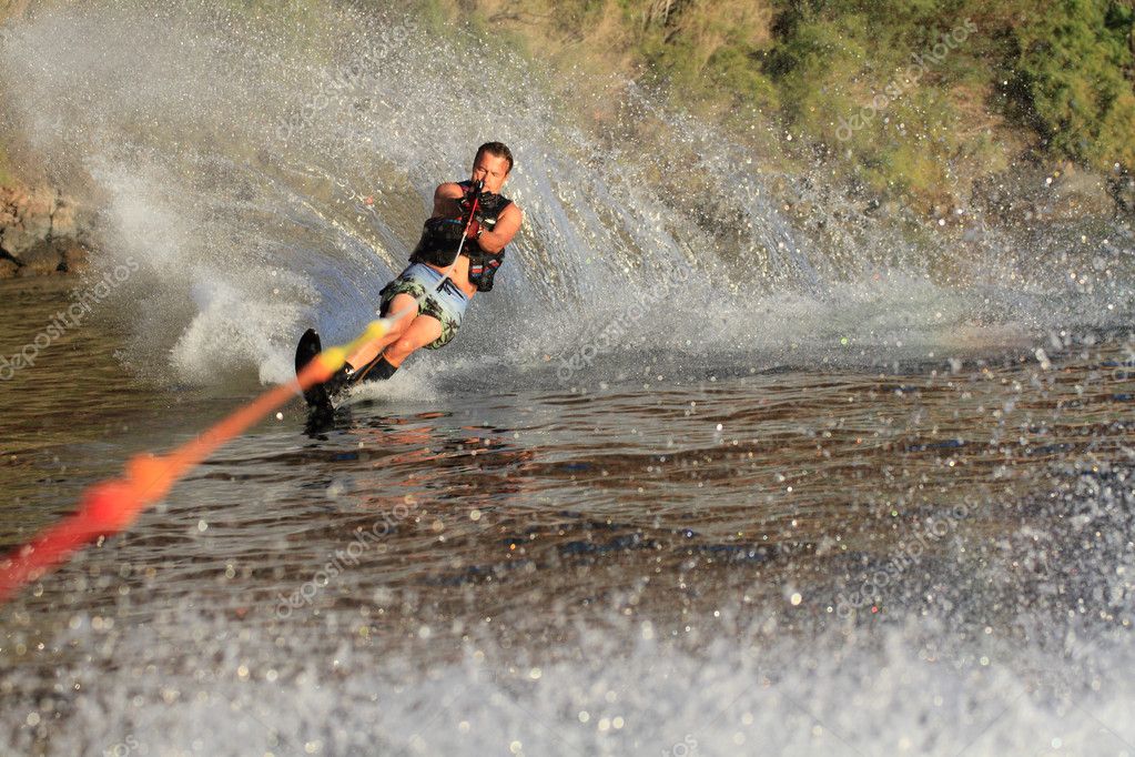 Water skiing in parker arizona — Stock Photo © tomrejzek 12854837