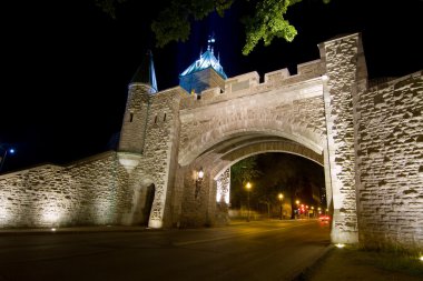 Time exposure of St. Louis Gate quebec City, Canada clipart