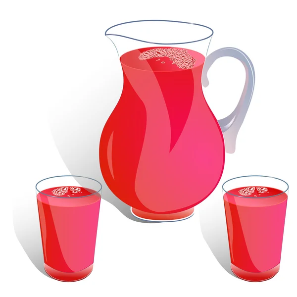 Jug of juice — Stock Vector