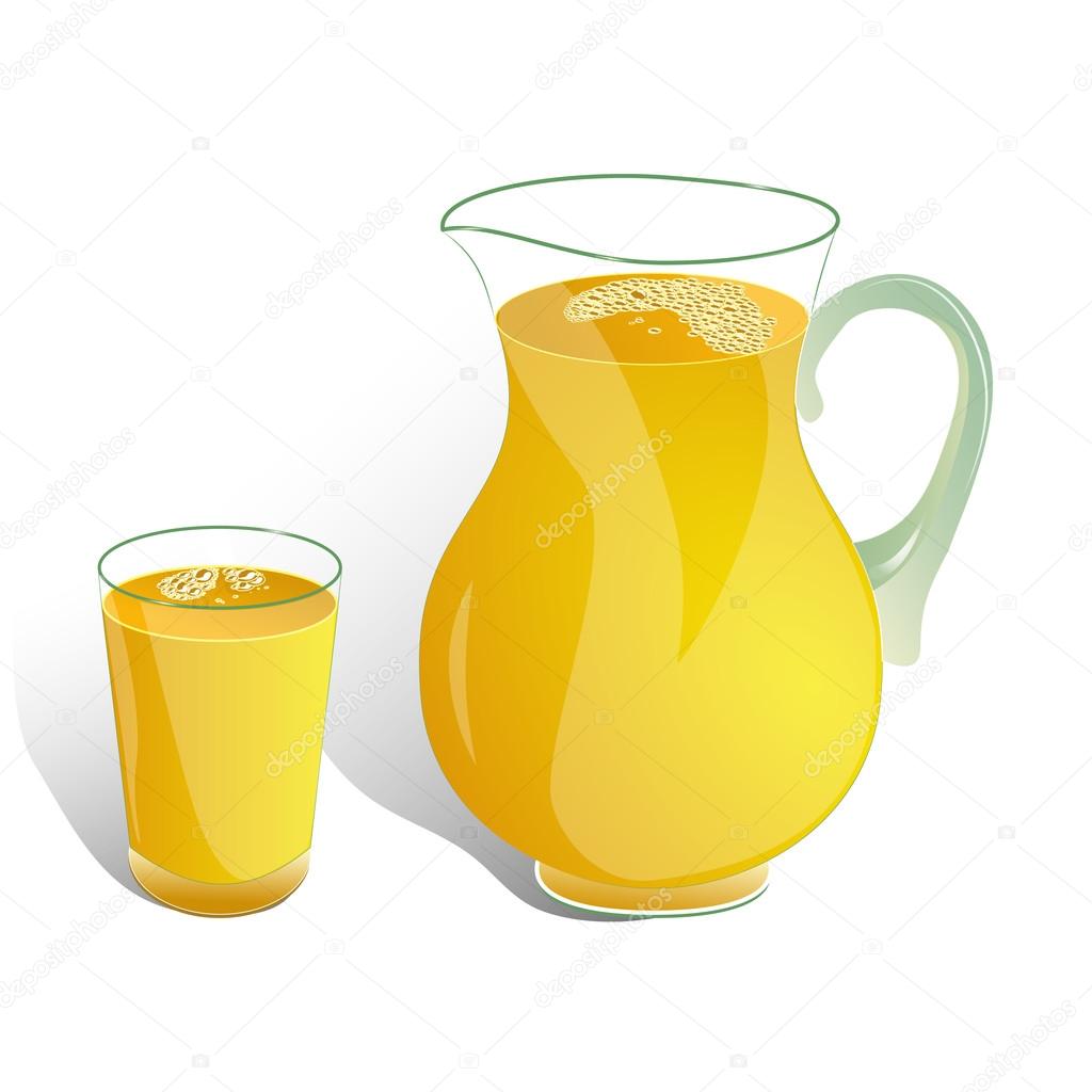 Ewer of orange drink