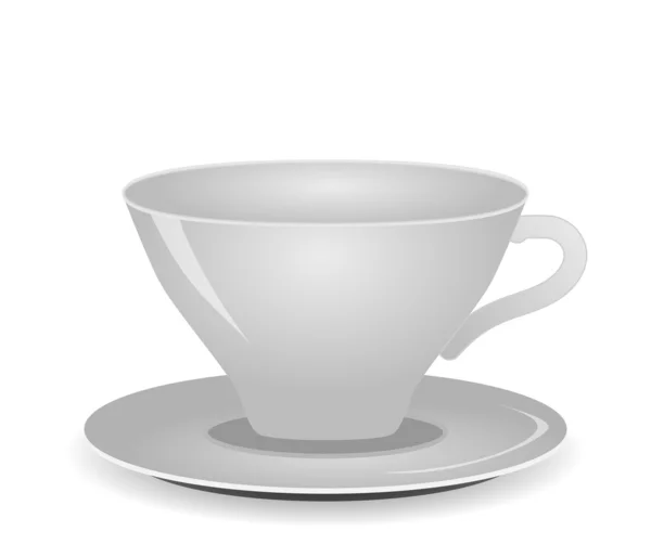 白いカップ — ストックベクタ