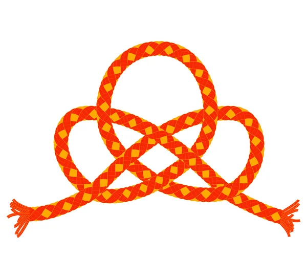 Oranje knoop — Stockvector