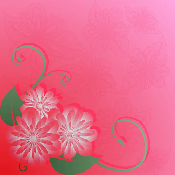 Flores rosadas — Vector de stock