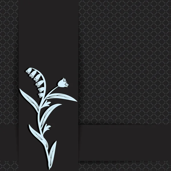 Oscuro con flores — Vector de stock