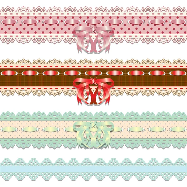 Lace ribbons — Stock Vector