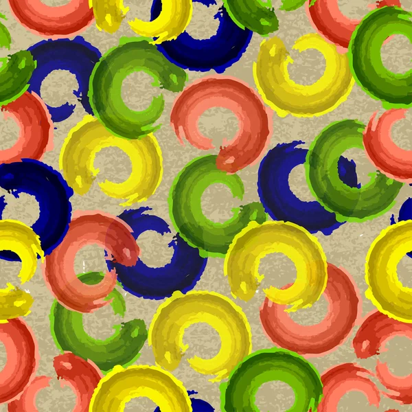 Cercles d'aquarelle sans couture — Image vectorielle