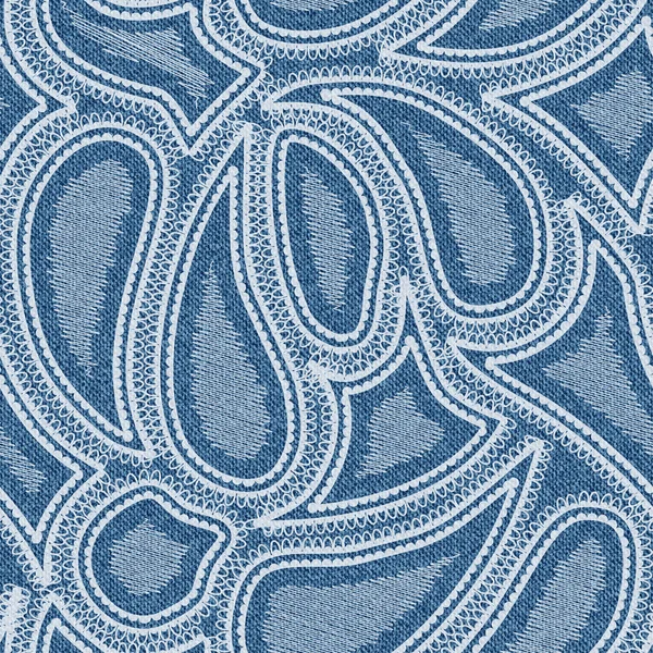 Denim paisley azul — Archivo Imágenes Vectoriales