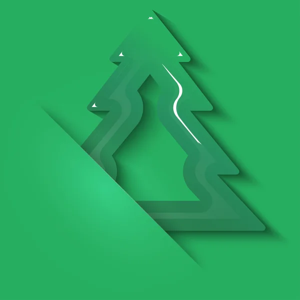緑のガラス クリスマス ツリーとクリスマスの背景 — ストックベクタ
