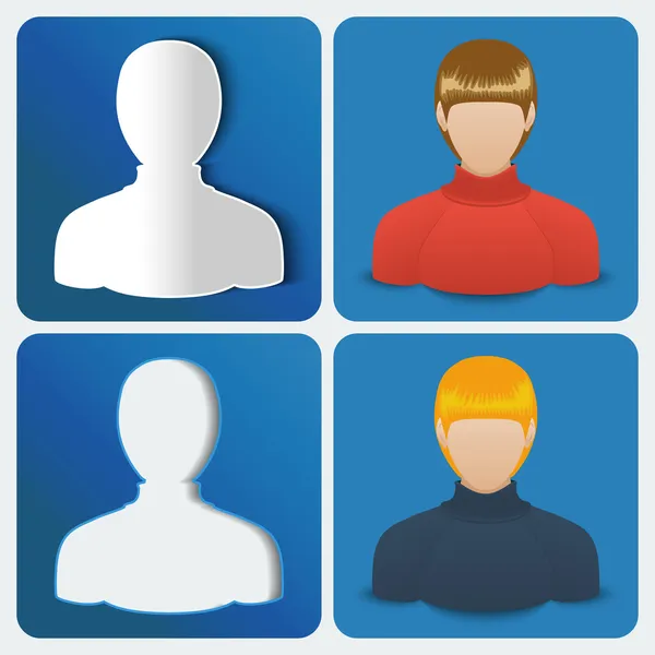 Ensemble de quatre Icône utilisateur des femmes . — Image vectorielle