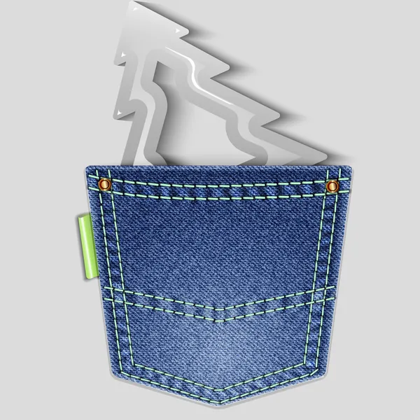 denim Noel arka plan. Noel ağacı arka cebinde