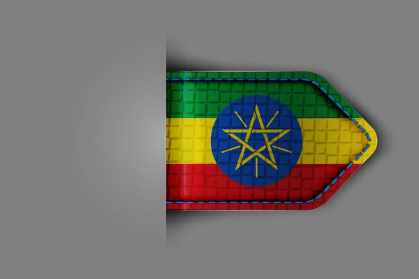 埃塞俄比亚的旗子 — 图库矢量图片