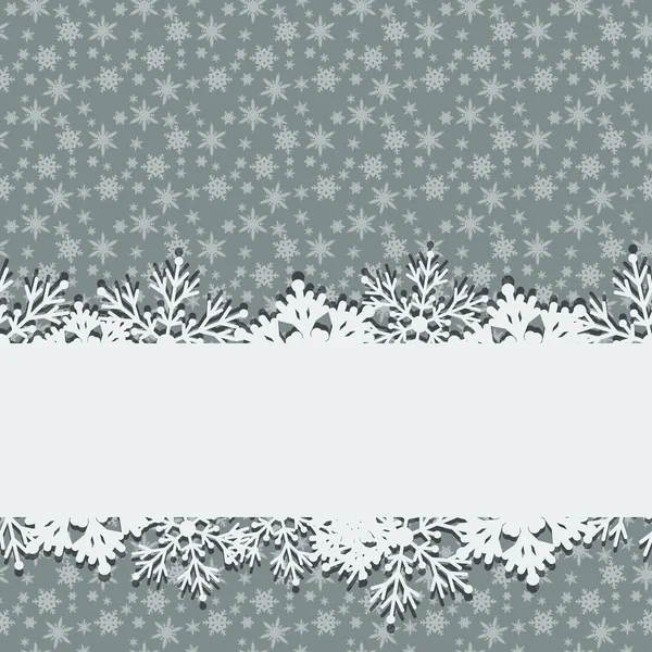 Fondo claro con copos de nieve blancos tallados — Archivo Imágenes Vectoriales