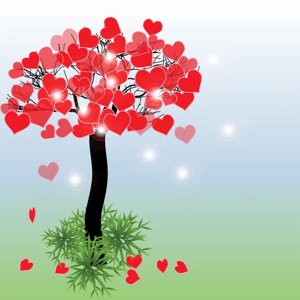 Drzewo z serca — Wektor stockowy