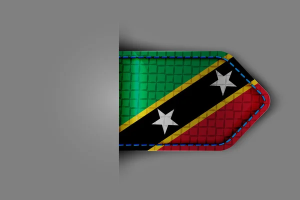 Vlag van Saint Kitts en Nevis — Stockvector
