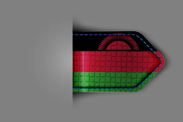 马拉维的旗子 — 图库矢量图片