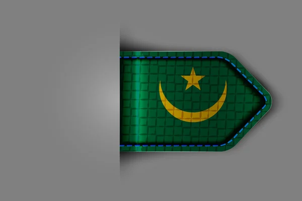 Bandeira de mauritania — Vetor de Stock