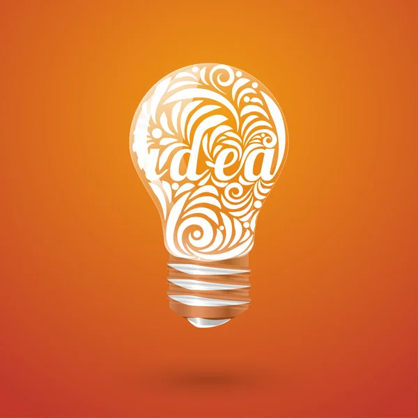 Concept vortex ideas in the form of light bulb. — Stock Vector