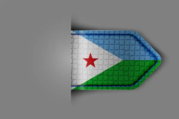 Flagga djibouti — Stock vektor