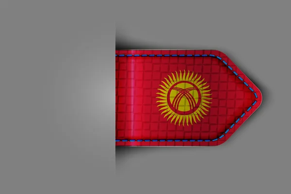 Flagge von Kyrgyzstan — Stockvektor