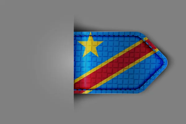 Vlajka demokratické republiky Kongo — Stockový vektor