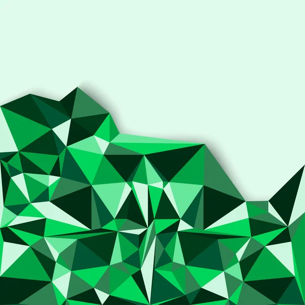 Fondo geométrico abstracto en tonos verdes — Vector de stock