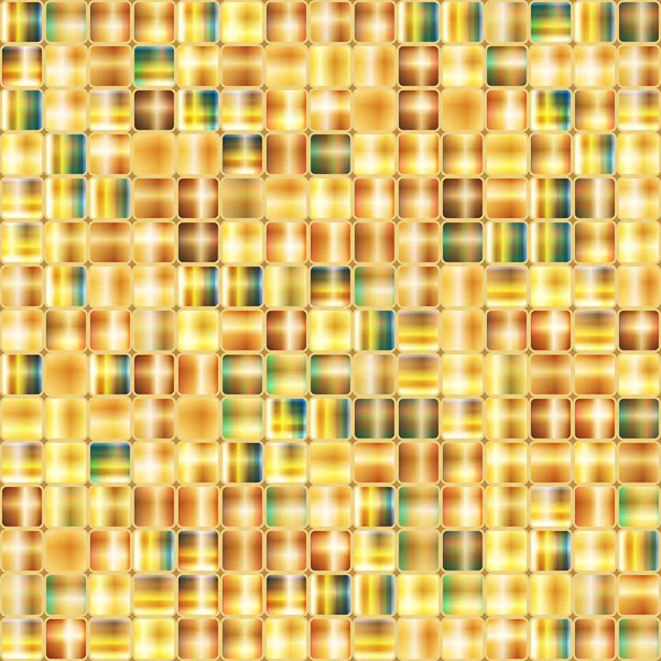 无缝的抽象背景的金箔马赛克. — 图库矢量图片