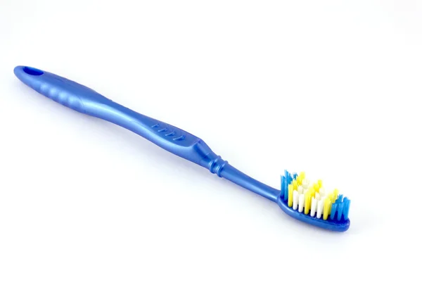 Brosse à dents avec poignée bleue — Photo