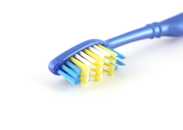 Brosse à dents avec poignée bleue — Photo