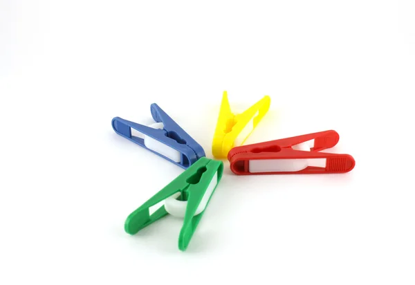 Color clothes-pegs — Stock Photo, Image