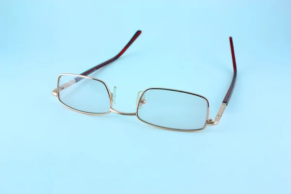 Złote okulary optyczne — Zdjęcie stockowe