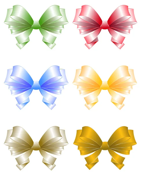 Greeting bows set — Stock Vector