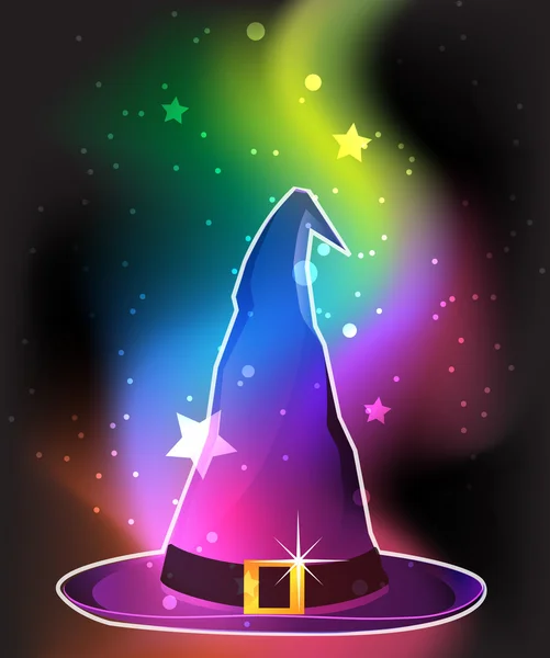 Transparent witch hat — Stock Vector