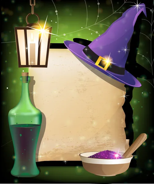Accesorios mágicos Halloween — Vector de stock