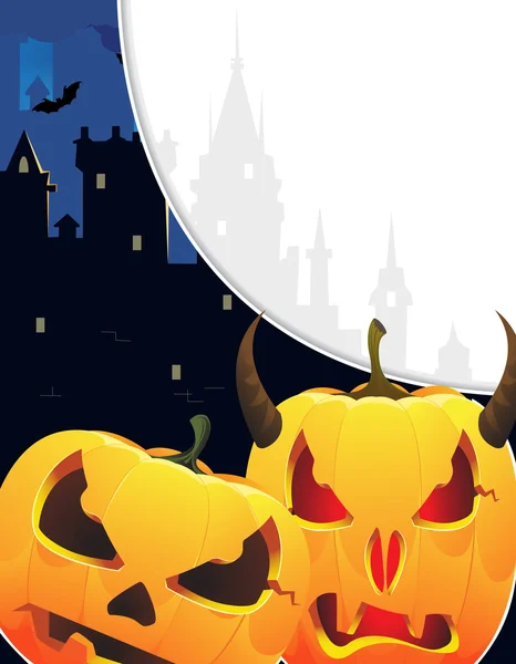 Monstros de abóbora de Halloween — Vetor de Stock
